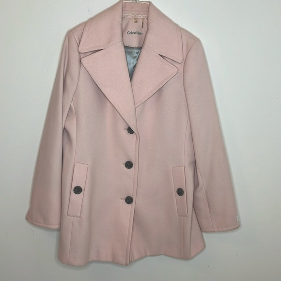 Calvin Klein Light Baby Pink Super Soft Coat XL Super Nice! - Picture 2 of 5
